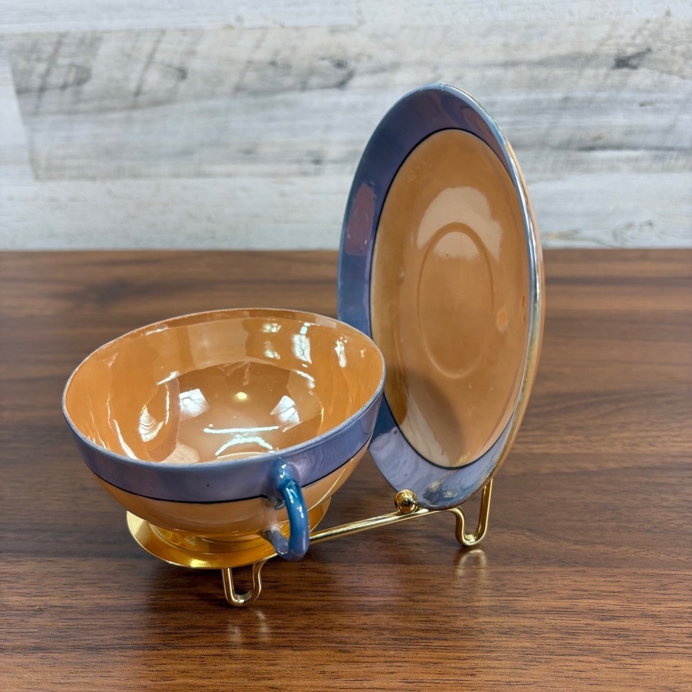 Vintage‎ Japanese Elite Lusterware. with a Tripar 23-2352 Cup and Saucer Stand